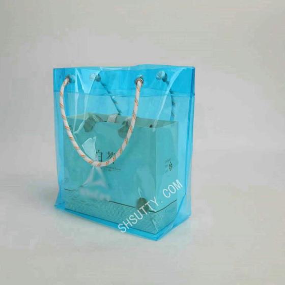Sell Blue glossy pvc bag large shiny pvc tote bag