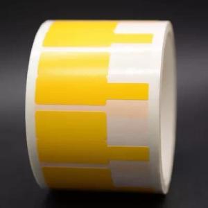 Wholesale labeller: 55x28mm Cable Adhesive Label 2mil Yellow Matte Water Resistant Synthetic Paper Cable Label