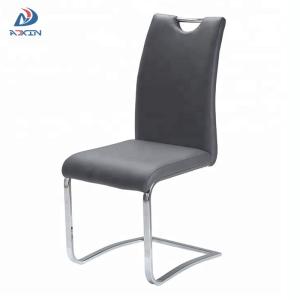 Wholesale dining room chair: AS-8040 Wholesale Modern Furniture PU Leather Dining Room Side Chair with Chrome Metal Legs
