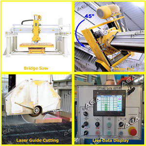 Wholesale Tile Making Machinery: Automatic Bridge Saw for Cutting Granite Tiles/Countertops with Miter Cut