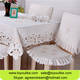 Sell White Cutout Embroidered Dining Table Cloth Chair Cover Set