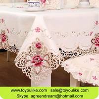 Toyoulike Luxury European Cutwork Embroidered Tablecloth...