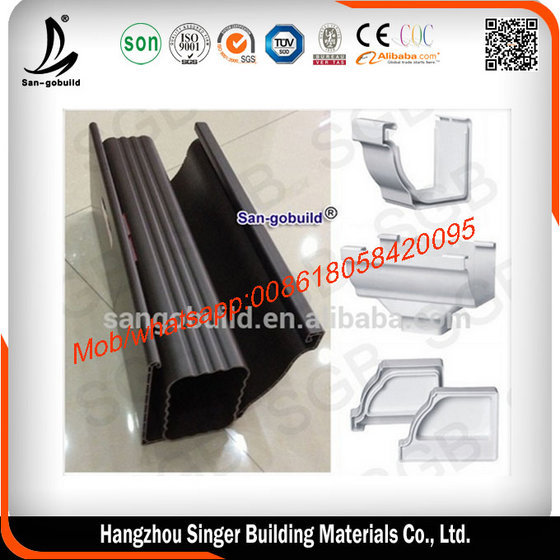 PVC Rain Gutter System and Accessories for Roofing Drainage(id9638174