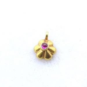 Wholesale yellow 22: Flower Shape Handmade 18k Solid Gold Charm
