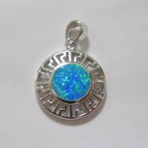 Sell 925 Silver Opal Greek Key pendant