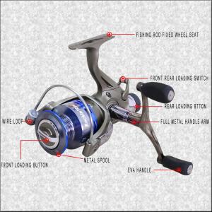 Wholesale spinning reels: Aluminum Spool 8+1BB Spinning Fishing Rod with Reel Complete Set