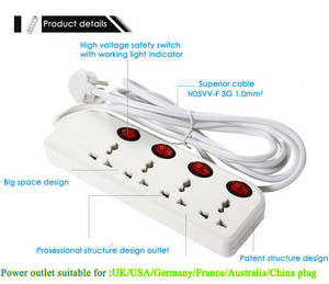 Wholesale electric socket: Electrical Power Outlets,Extension Sockets,Power Strips