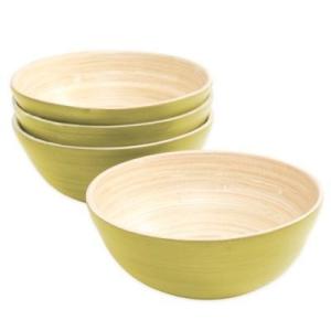 Wholesale lacquer: Spun Bamboo Bowl for Home Decor or Store Food in Kitchen