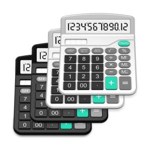 Wholesale calculators: Desktop Calculator 12 Digits with Large LCD Display and Sensitive Button Electronic Calculator