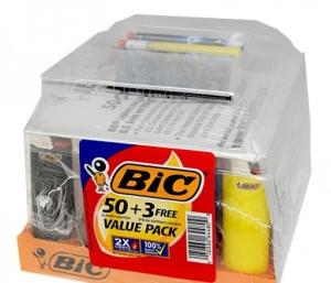 Wholesale plastic label: BIC Lighters J26 / Mini Lighters J25 / Lighters