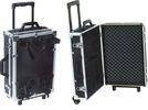 Black 5 MM MDF Aluminum Carrying Cases / Equipment Cases With Trolley