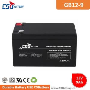 Wholesale security system: CSBattery 12V 9Ah Free-Maintenance- AGM Battery for Power-Station/Fire/Security-System/Motor/Buggies