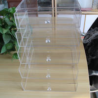 Custom Crystal Clear Acrylic 5 Drawer - Acrylic Drawer Makeup Organizer Custom Crystal Clear Acrylic 5 Drawer - Acrylic Drawer Makeup Organizer