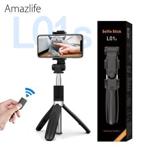 Wholesale mobile phone: Amazlife L01s Wireless Bluetooth Mobile Phone Selfie Stick Tripod with Remote Control