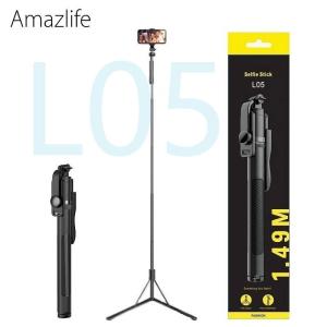 Wholesale cell phone: Amazlife L05 Extendable Cell Phone Camera Long Selfie Stick with Tripod Stand