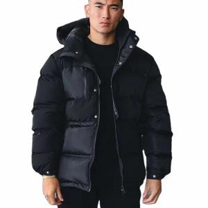 Wholesale down: Casual Warm Hooded Puffer Down Coat Men's Light Puffer Jackets Coats for Men