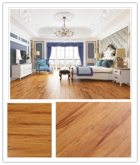 Pvc Flooring Light Brown Color Wooden Effect Click Lock Long