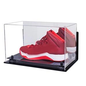 Wholesale shoe stand: Luxury Sneaker Plexiglass Box Rotating 100% Clear Color Acrylic Shoe Case Display STAND25287