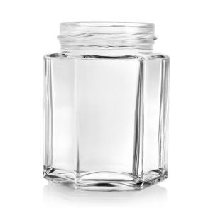 Wholesale jars: 190ml Hexagonal Glass Jar