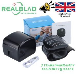 Wholesale blood pressure monitors: 3 Years Warranty Realblad Rechargeable Wrist Blood Pressure Monitor Tensiometro Sphygmomanometer