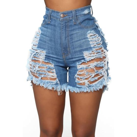 The New Sexy Slit Hollow Out Denim Shorts(id:11320722). Buy China hot ...