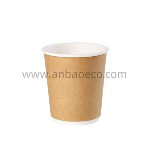 Wholesale hot drink cups: Double Wall Kraft Cup Hot Drinking