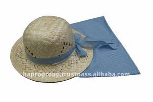 Wholesale straw hat: Palmleaf Hat with Ribbon in Natural Color Made in Vietnam