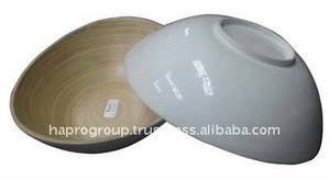 Wholesale garden decoration: Round Spun Bamboo Tray with Natural Color Inside