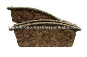 Wholesale tray: Handmade Water Hyacinth Tray with Iron Frame