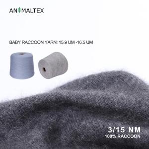 Wholesale winter glove: 100% Raccoon Yarn Supplier China Pure Animal Textile