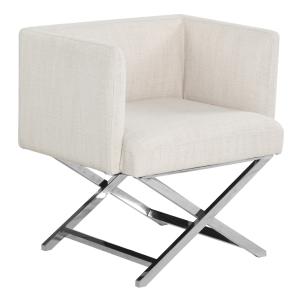 Wholesale designer chairs: 2020 Design Modern X Cross Leg Arm Chair with Stainless Steel Frame VS 6304