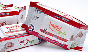 Wholesale Baby Wipes: 80 Sheets Wet Wipes HAPPY KIDS New
