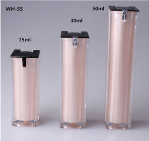 Wholesale airless pump bottle: Empty 15ml 30ml 50ml Cosmetic Double Wall Airless Bottle