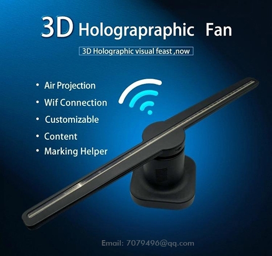 3D LED WiFi Holographic Projector Display.Fan Hologram.Advertising.Projection. 