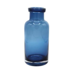 Wholesale Glass & Crystal Vases: Factory Wholesale Room Decoration Glass Vases Blue Colored Vase Glass