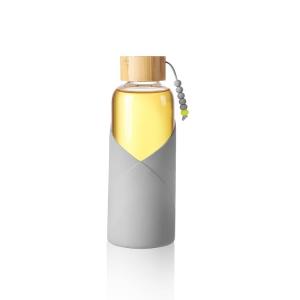 Wholesale silicone bottle: Wholesale Cheap Price Water Glass Bottle Juice Silicone Sleeve Bottle Glass