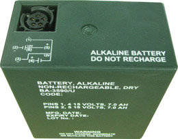 Wholesale battery: BA-3590/U,15V/30V,7Ah/14Ah,Military Alkaline Battery Pack.