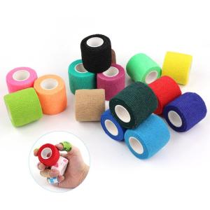 Wholesale adhesive bandage: Colorful Breathable Medical Self-adhesive Elastic Self-adhesive Bandage for PET