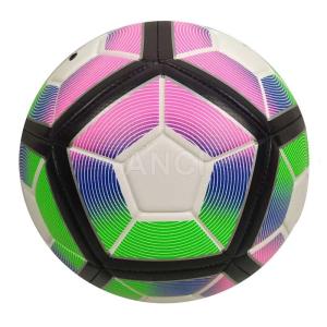 Wholesale pu leather machin: Colored 3.5mm PU Soccer Ball Football Offical Size 5