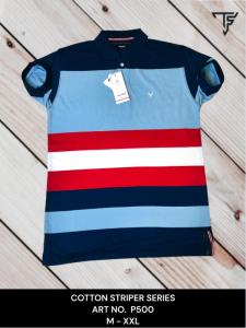 Wholesale T-Shirts: Collar Stripe Tshirts