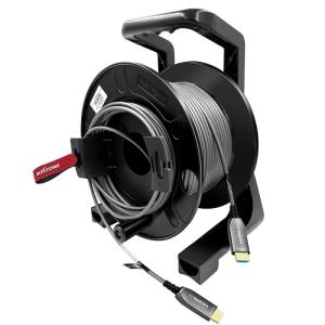 Wholesale digital information board: Armored Fiber Optic 4K HDMI AOC-Active Optical Cable On Tactical Roxtone PCD 380 Drum