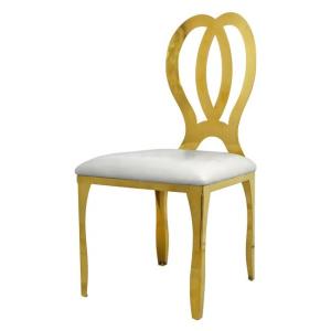 Wholesale luxury furniture: Luxury Hotel Furniture Gold Metal Stainless Steel Customized PU Leather Dinning Chair
