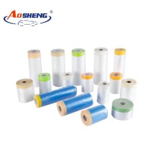 Wholesale car film: Pre-taped Masking Film for Car Painting, Interior Decoration, Dust Proof of Furniture