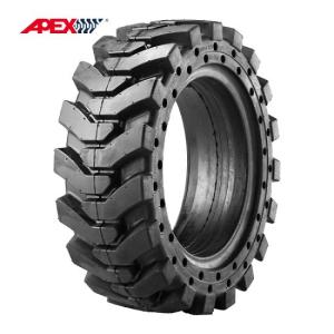 Wholesale used mini wheel loader: APEX Solid Skid Steer Tires for (12, 15, 16, 18, 20, 24, 25 Inches)