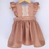 Sell Little girls pink lace linen dress