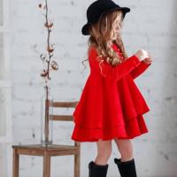 Girls Red Christmas Party Dress