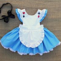 Girls Blue Alice Pinafore Dress 