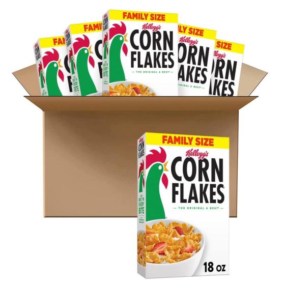 Sell Kellogg Corn Flakes, Breakfast Cereal, Original, 18 Oz (Pack of 6