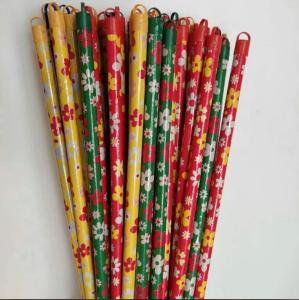 Wholesale korea: Broom Handle Sticks - Flower PVC Coated