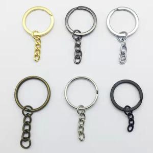 Wholesale key chains: Metal Key Ring with Chain D-snap Hook Keychain